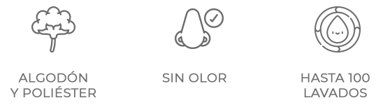 Algodón poliester - Sin olor -100 lavados